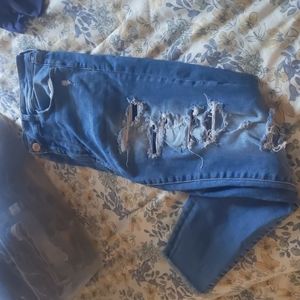American eagle high rise distressed jeggings